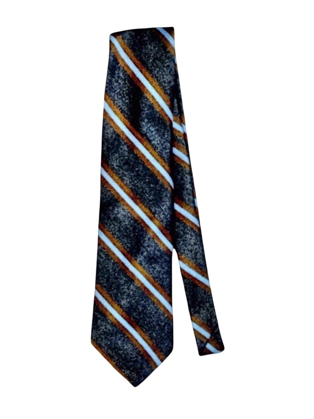 Tom James  100% Silk Tie. Blue, Gray, Brown
